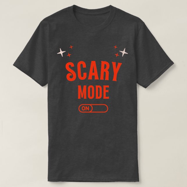 Camiseta Modo Assustador Ligado (Frente do Design)