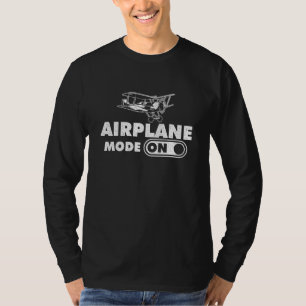 Camiseta Modo Avião Na Aeronave Aviadora Entusiasta Da Avia