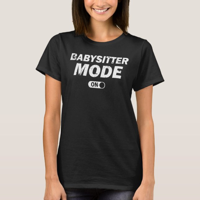 Camiseta Modo Babysitter de adolescente ativado (Frente)