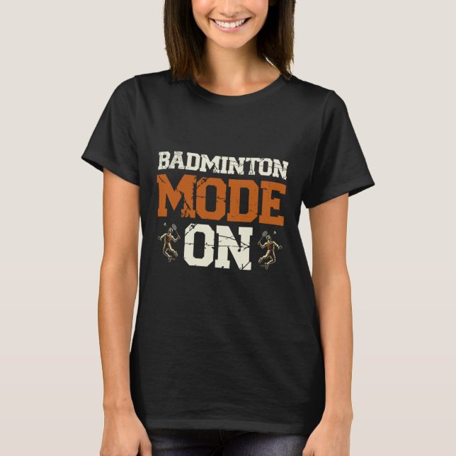Camiseta Modo Badminton No Suporte Do Shuttle (Frente)