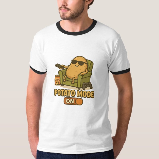 Camiseta Modo Batata – Vida Preguiçosa Ativada (Frente)