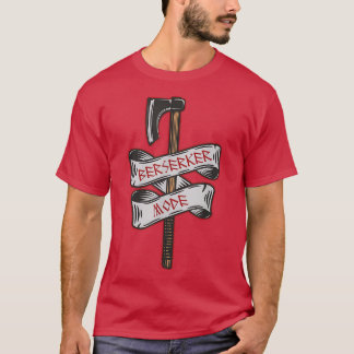 Camiseta Modo Berserker Viking Batalha Ax Tatuagem Runic TS