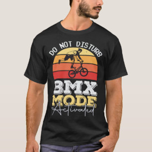 Camiseta Modo BMX Não Perturbe Manobras BMX Bicicleta Motoc
