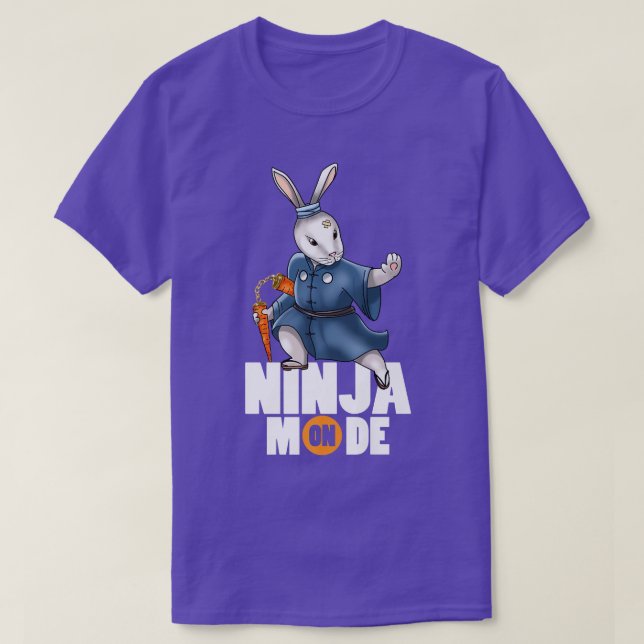 Camiseta Modo Bunny Ninja Nunchucks Kendo Katana Marcial Ar (Frente do Design)