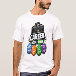 Camiseta Modo Carreira Ativada – Sonhe Trabalhe Cresça Alca