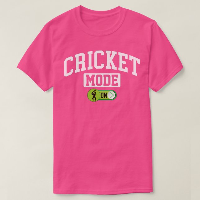 Camiseta Modo Cricket no treinador do jogador de críquete e (Frente do Design)