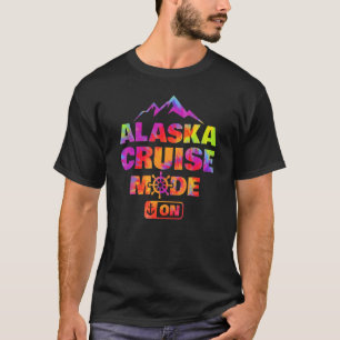 Camiseta Modo Cruzeiro no Alasca Tie Dye Família Amigos e G