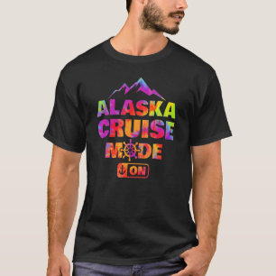 Camiseta Modo Cruzeiro no Alasca Tie Dye Família Amigos e G