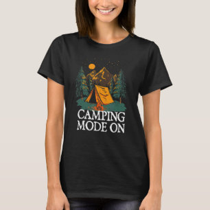Camiseta Modo De Acampamento Na Natureza Selvagem Árvores E
