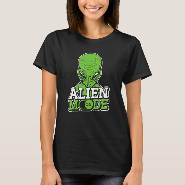 Camiseta Modo De alienígena No Navio Espacial Et Extraterre (Frente)