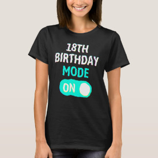 Camiseta Modo de Aniversário de 18 anos Ativado - Festa Cel