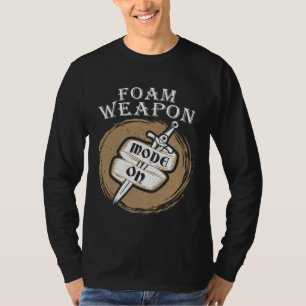 Camiseta Modo de Arma de Espuma Ativado Larp Jogo de Interp