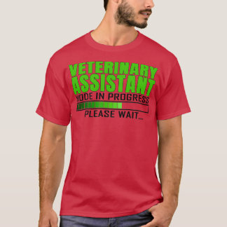Camiseta Modo de Assistente Veterinário em Andamento Design