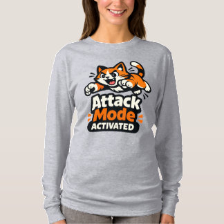 Camiseta Modo de Ataque Ativado – Gato Saltitante Energétic