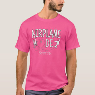 Camiseta Modo De Avião Seattle Circulando Merch Para Seattl