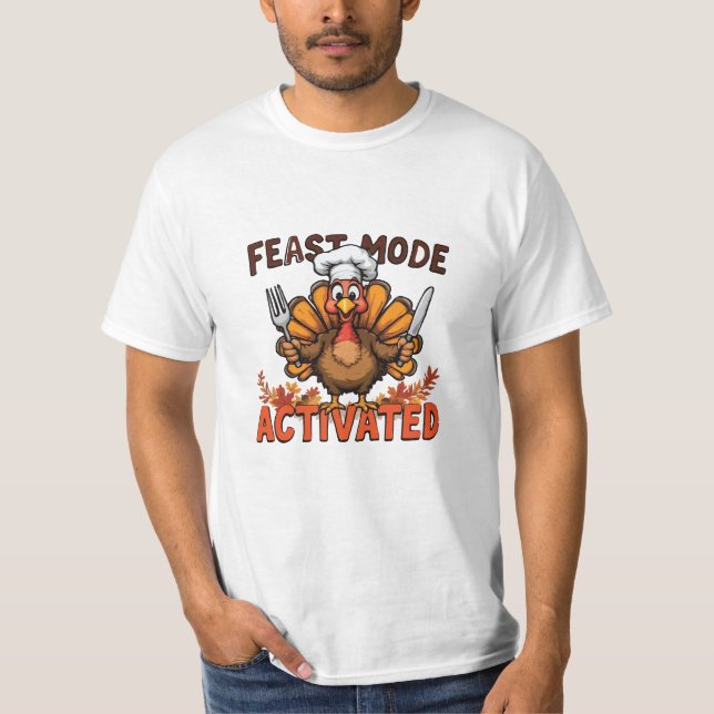 Camiseta Modo de banquete ativado Turquia (Frente)