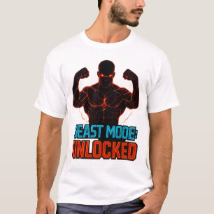 Camiseta Modo de Beast Desbloqueado Guia de Motivação do Gy