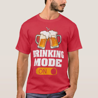 Camiseta Modo De Bebendo Engraçado No Vintage Drink Beer Lo