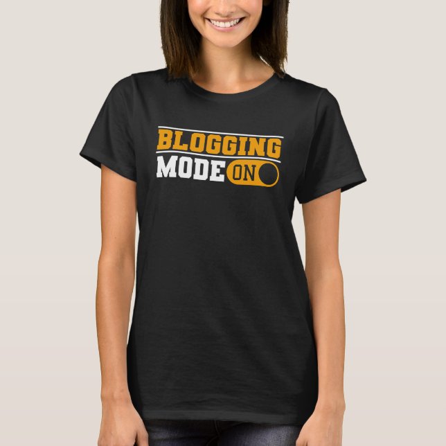 Camiseta Modo De Blogagem No Blogueiro Do Content Creator (Frente)