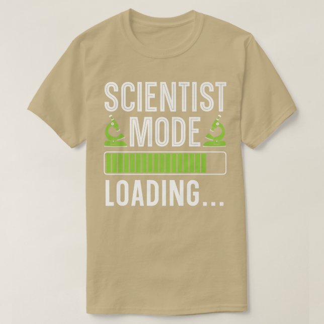 Camiseta Modo de ciência Carregando Química de Biologia Cie (Frente do Design)