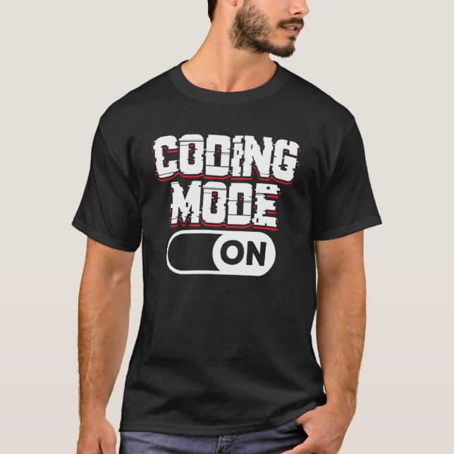 Camiseta Modo De Codificação Em Ditos De Codificação Do Cód (Frente)