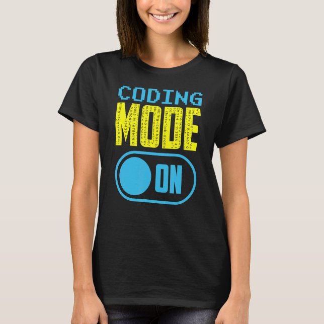 Camiseta Modo De Codificação Em Sayers Programmer Code Code (Frente)