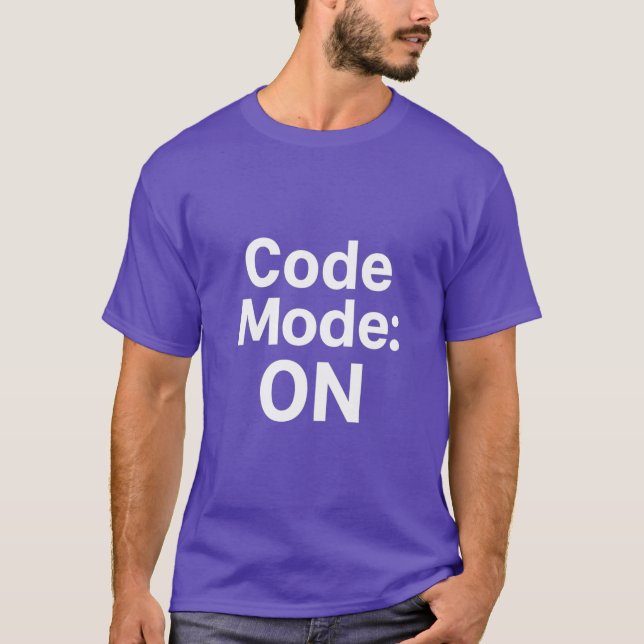 Camiseta Modo de código ativado (Frente)