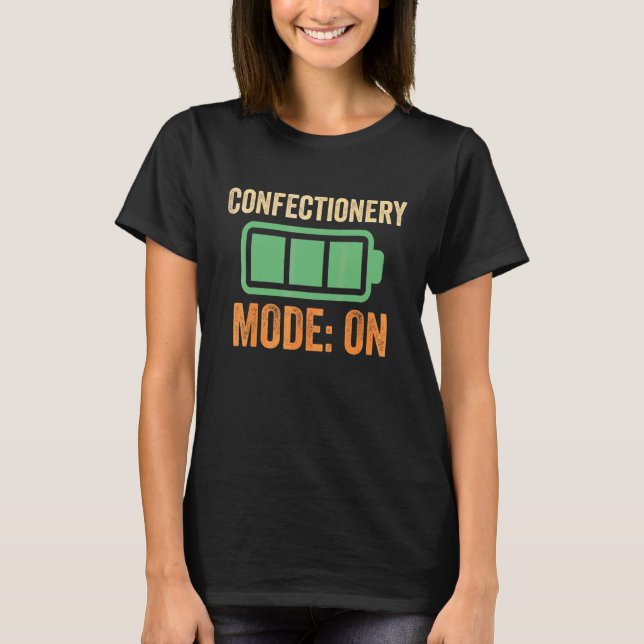 Camiseta Modo de Confeitaria em Projeto de Bateria (Frente)