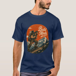 Camiseta Modo de Construção Aventura de Tecnologia Vintage