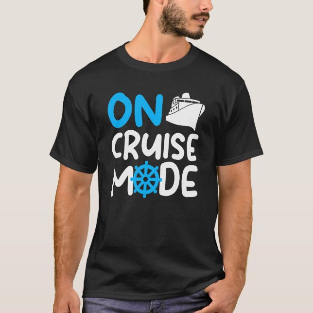 Camiseta Modo De Cruzeiro No Feriado De Férias De Viagem (Frente)