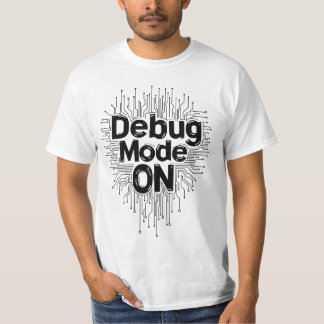 Camiseta Modo de Depuração Ativado Programador Codificando