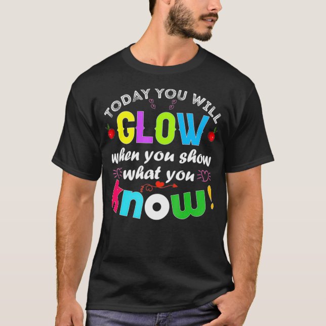 Camiseta Modo de Dia de Teste em Professores Testando Ideia (Frente)