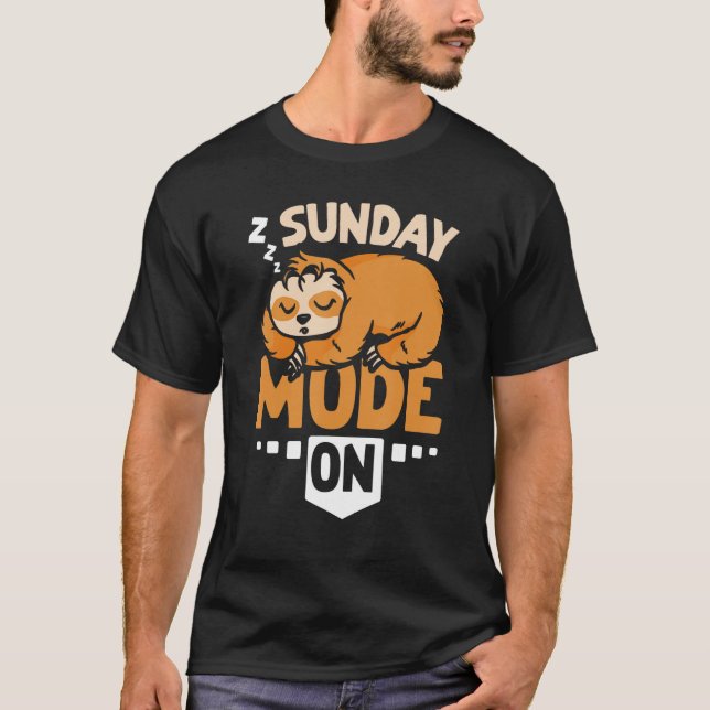Camiseta Modo de domingo de folga ativado (Frente)