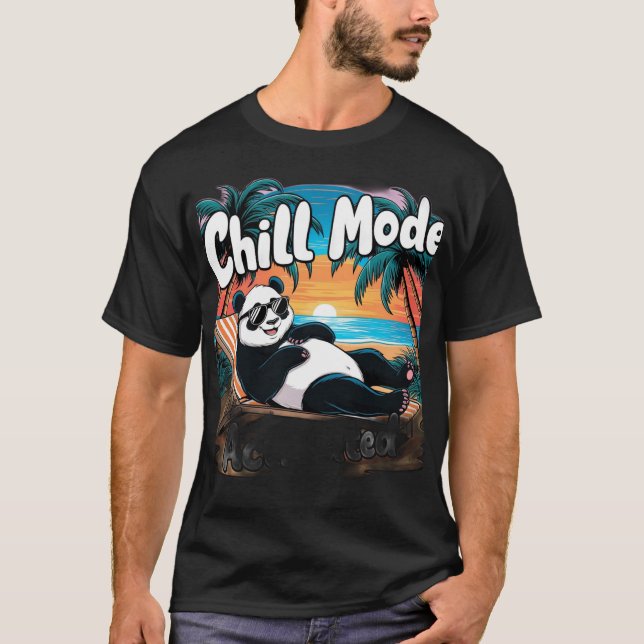 Camiseta Modo de Enchimento Ativado: Paraíso de Panda Laid- (Frente)