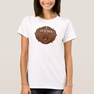 Camiseta Modo de Ensino Vermelho DIVERTIDO DESLIGADO Estamp
