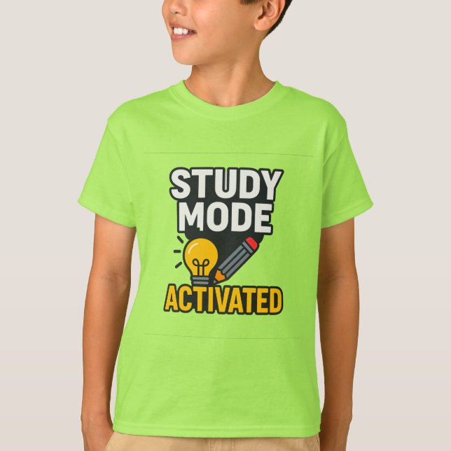 Camiseta Modo de Estudo Ativado • Aluno e Professor  (Frente)
