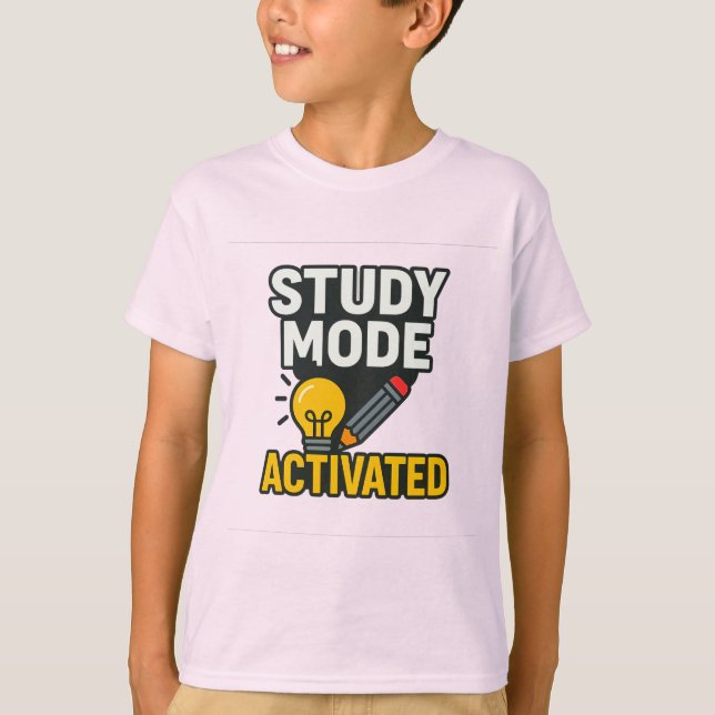 Camiseta Modo de Estudo Ativado ・ Estudante e Professor (Frente)