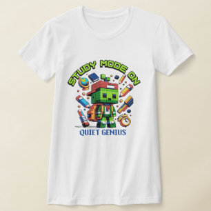 Camiseta Modo de Estudo Ativado Gênio Silencioso para Estud