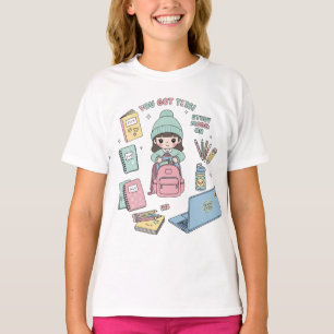 Camiseta Modo De Estudo Cute Ligado Você Tem Esse Criança