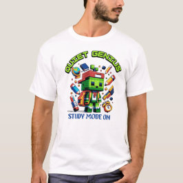 Camiseta Modo de Estudo do Gênio Silencioso Ativado para o 