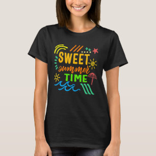 Camiseta Modo de Férias da Família Horária de Verão Sweet B