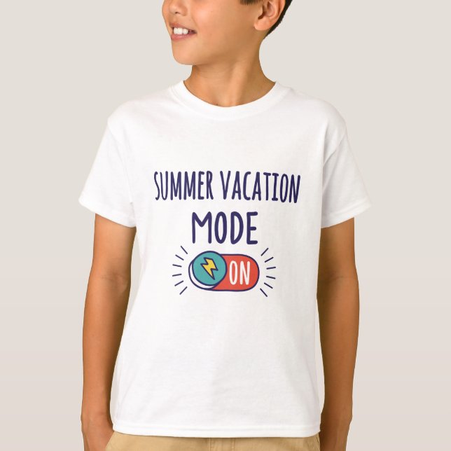 Camiseta Modo de Férias de Verão Ativado (Frente)