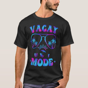Camiseta Modo de Férias de Verão, Modo de Praia, Retro Cruz