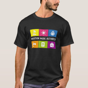 Camiseta Modo de Férias Engraçado Ativado Verão