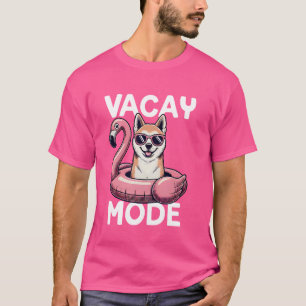Camiseta Modo de Férias Férias Grátis Akita Inu Cachorro Fé