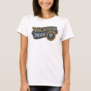 Camiseta Modo de Férias Laranja FRESH ATIVADO Design de Dec