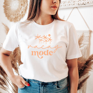 Camiseta Modo de Férias Víblias Víblias Tee Vacinação Retro