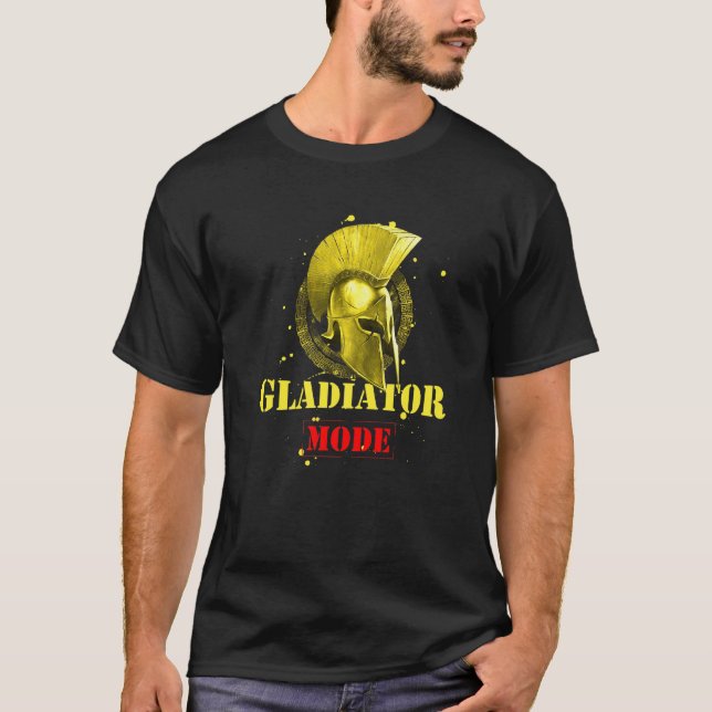 Camiseta Modo de Gladiador Ativação Giro Spartan Helm Worko (Frente)