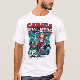 Camiseta Modo de Gol do Canadá Esqueleto Striker Nações Din