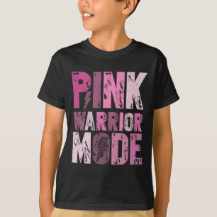 Camiseta Modo de Guerreiro de Fita Cor-de-Rosa - Cance de B